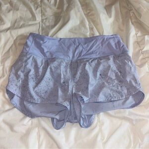 Lululemon Speed Up Shorts 2.5” – Size 8, Blue Marble Print